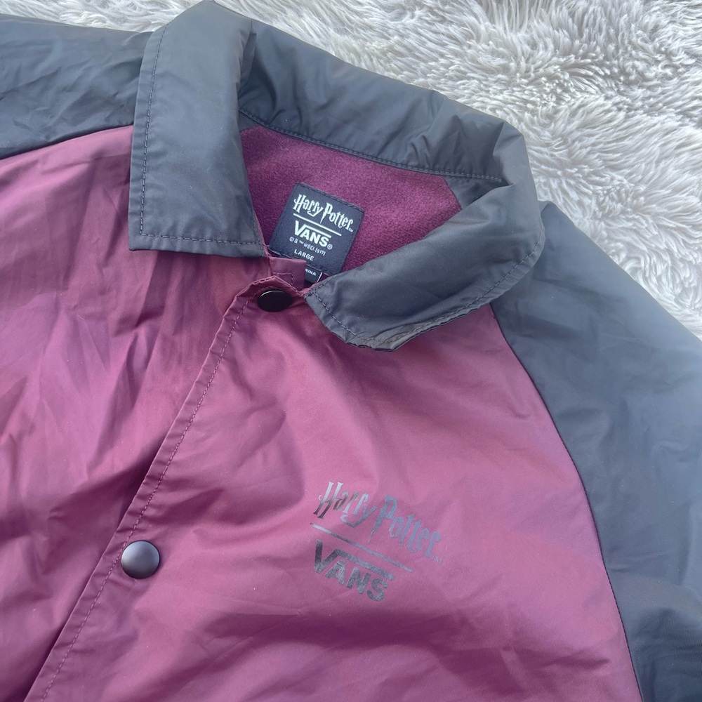 Vans Red and Gray Raincoat Weather-Resistant Casual